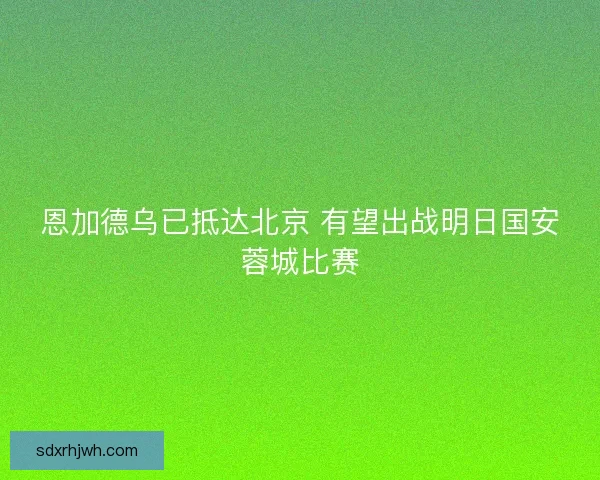 恩加德乌已抵达北京 有望出战明日国安蓉城比赛 恩加德乌已抵达北京 有望出战明日国安蓉城比赛